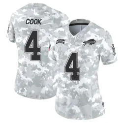 Women's James Cook Buffalo Bills No.4 Limited 2024 Salute to Service Jersey - Arctic Camo