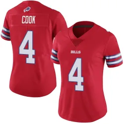 Women's James Cook Buffalo Bills No.4 Limited Color Rush Vapor Untouchable Jersey - Red