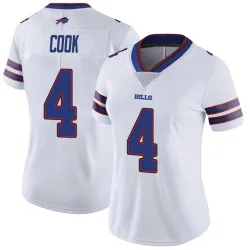 Women's James Cook Buffalo Bills No.4 Limited Color Rush Vapor Untouchable Jersey - White