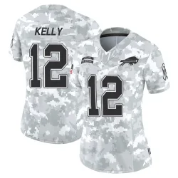 Women's Jim Kelly Buffalo Bills No.12 Limited 2024 Salute to Service Jersey - Arctic Camo