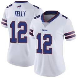 Women's Jim Kelly Buffalo Bills No.12 Limited Color Rush Vapor Untouchable Jersey - White