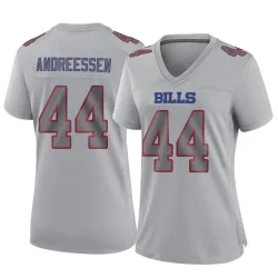 Women's Joe Andreessen Buffalo Bills No.44 Game Atmosphere Fashion Jersey - Gray