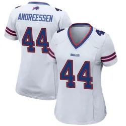 Women's Joe Andreessen Buffalo Bills No.44 Game Jersey - White