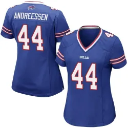 Women's Joe Andreessen Buffalo Bills No.44 Game Team Color Jersey - Royal Blue