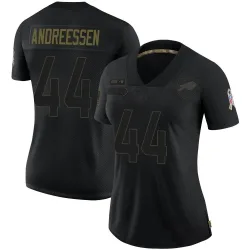 Women's Joe Andreessen Buffalo Bills No.44 Limited 2020 Salute To Service Jersey - Black