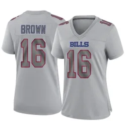 Women's John Brown Buffalo Bills No.16 Game Atmosphere Fashion Jersey - Gray