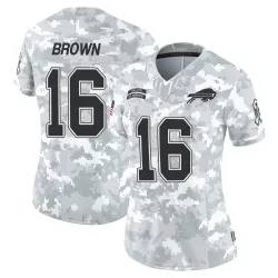 Women's John Brown Buffalo Bills No.16 Limited 2024 Salute to Service Jersey - Arctic Camo