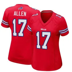 Women's Josh Allen Buffalo Bills No.17 Game Alternate Jersey - Red