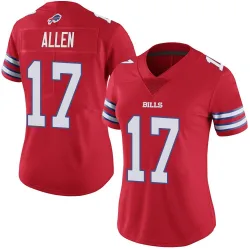 Women's Josh Allen Buffalo Bills No.17 Limited Color Rush Vapor Untouchable Jersey - Red