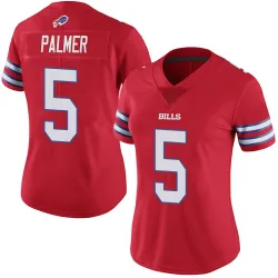 Women's Joshua Palmer Buffalo Bills No.5 Limited Color Rush Vapor Untouchable Jersey - Red