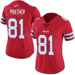 Women's Kaden Prather Buffalo Bills No.81 Limited Color Rush Vapor Untouchable Jersey - Red