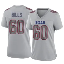 Women's Keaton Bills Buffalo Bills No.60 Game Keaton Atmosphere Fashion Jersey - Gray