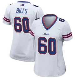 Women's Keaton Bills Buffalo Bills No.60 Game Keaton Jersey - White