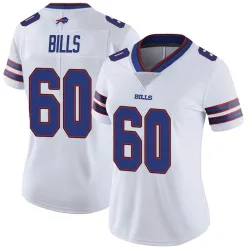 Women's Keaton Bills Buffalo Bills No.60 Limited Keaton Color Rush Vapor Untouchable Jersey - White