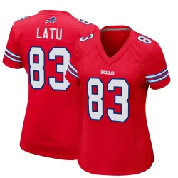 Women's Keleki Latu Buffalo Bills No.83 Game Alternate Jersey - Red