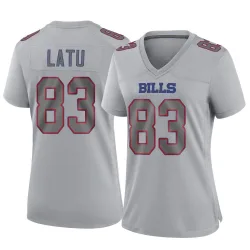 Women's Keleki Latu Buffalo Bills No.83 Game Atmosphere Fashion Jersey - Gray