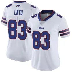 Women's Keleki Latu Buffalo Bills No.83 Limited Color Rush Vapor Untouchable Jersey - White
