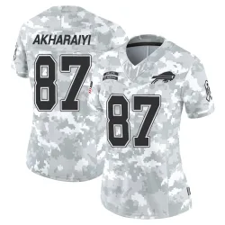 Women's Kelly Akharaiyi Buffalo Bills No.87 Limited 2024 Salute to Service Jersey - Arctic Camo