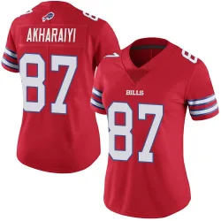 Women's Kelly Akharaiyi Buffalo Bills No.87 Limited Color Rush Vapor Untouchable Jersey - Red