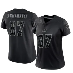 Women's Kelly Akharaiyi Buffalo Bills No.87 Limited Reflective Jersey - Black