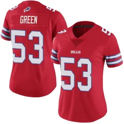 Women's Kendrick Green Buffalo Bills No.53 Limited Color Rush Vapor Untouchable Jersey - Red