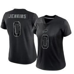 Women's Keonta Jenkins Buffalo Bills No.0 Limited Reflective Jersey - Black