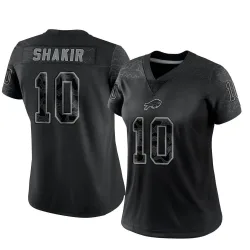 Women's Khalil Shakir Buffalo Bills No.10 Limited Reflective Jersey - Black