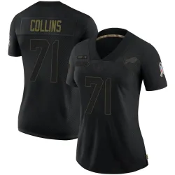 Women's La'el Collins Buffalo Bills No.71 Limited 2020 Salute To Service Jersey - Black