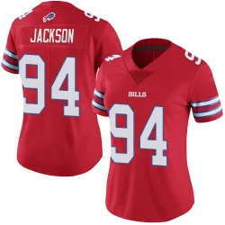 Women's Landon Jackson Buffalo Bills No.94 Limited Color Rush Vapor Untouchable Jersey - Red