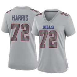 Women's Marcus Harris Buffalo Bills No.72 Game Atmosphere Fashion Jersey - Gray
