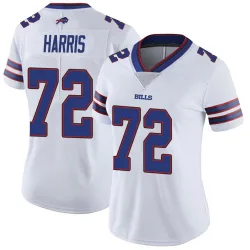 Women's Marcus Harris Buffalo Bills No.72 Limited Color Rush Vapor Untouchable Jersey - White