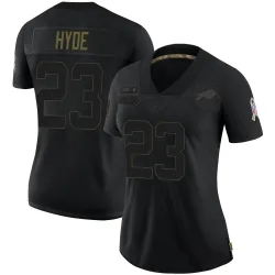 Women's Micah Hyde Buffalo Bills No.23 Limited 2020 Salute To Service Jersey - Black