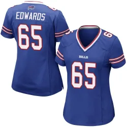 Women's Mike Edwards Buffalo Bills No.65 Game Team Color Jersey - Royal Blue
