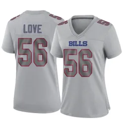 Women's Mike Love Buffalo Bills No.56 Game Atmosphere Fashion Jersey - Gray