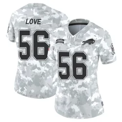 Women's Mike Love Buffalo Bills No.56 Limited 2024 Salute to Service Jersey - Arctic Camo