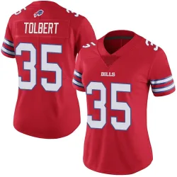 Women's Mike Tolbert Buffalo Bills No.35 Limited Color Rush Vapor Untouchable Jersey - Red