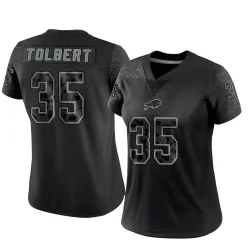 Women's Mike Tolbert Buffalo Bills No.35 Limited Reflective Jersey - Black