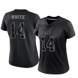 Women's Mike White Buffalo Bills No.14 Limited Reflective Jersey - Black