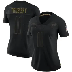 Women's Mitchell Trubisky Buffalo Bills No.11 Limited 2020 Salute To Service Jersey - Black