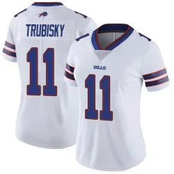 Women's Mitchell Trubisky Buffalo Bills No.11 Limited Color Rush Vapor Untouchable Jersey - White