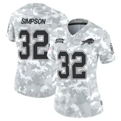 Women's O. J. Simpson Buffalo Bills No.32 Limited 2024 Salute to Service Jersey - Arctic Camo