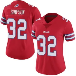 Women's O. J. Simpson Buffalo Bills No.32 Limited Color Rush Vapor Untouchable Jersey - Red