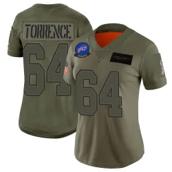 Women's O'Cyrus Torrence Buffalo Bills No.64 Limited 2019 Salute to Service Jersey - Camo