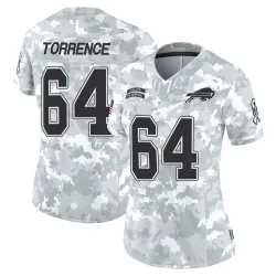 Women's O'Cyrus Torrence Buffalo Bills No.64 Limited 2024 Salute to Service Jersey - Arctic Camo
