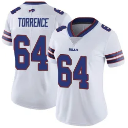 Women's O'Cyrus Torrence Buffalo Bills No.64 Limited Color Rush Vapor Untouchable Jersey - White