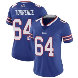 Women's O'Cyrus Torrence Buffalo Bills No.64 Limited Team Color Vapor Untouchable Jersey - Royal