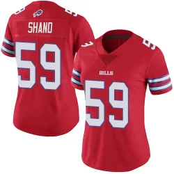 Women's Paris Shand Buffalo Bills No.59 Limited Color Rush Vapor Untouchable Jersey - Red