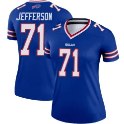 Women's Quinton Jefferson Buffalo Bills No.71 Legend Jersey - Royal