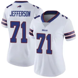 Women's Quinton Jefferson Buffalo Bills No.71 Limited Color Rush Vapor Untouchable Jersey - White