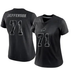 Women's Quinton Jefferson Buffalo Bills No.71 Limited Reflective Jersey - Black